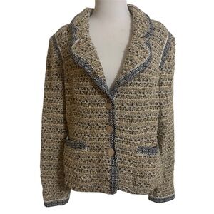 St. John Tweed Jacket Size 14 Flawed